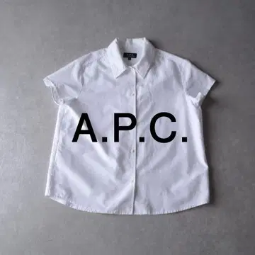 새상품급 A.P.C. 2만 화이트 셔츠 아페쎄 레귤러 카라 셔츠