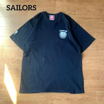 80s SAILORS 세일러군 자수 티셔츠 하라주쿠 쇼와 레트로
