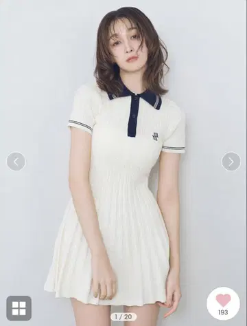 릴리 브라운 폴로 니트 미니 원피스