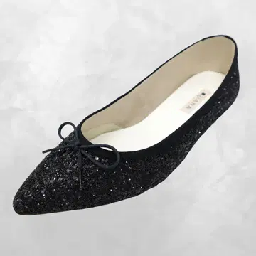 다이애나 글리터 라메 스틸레토 플랫 펌프스 25.5cm