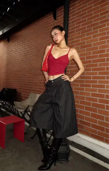 Push push PINSTRIPE JORT 사이즈 M
