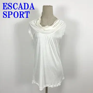 에스카다 스포츠 슬리브리스 티셔츠 화이트 레이온 100% S C3897