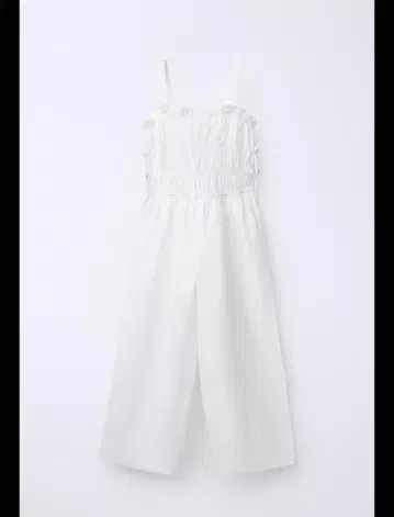 ZARA 리본 롱 린넨 점프수트