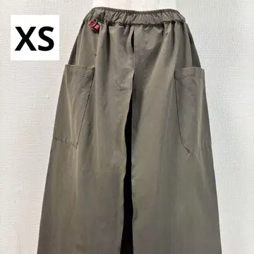 새상품급  시노기 AXESQUIN 하카마 스커트 켄포우이로(카키) XS