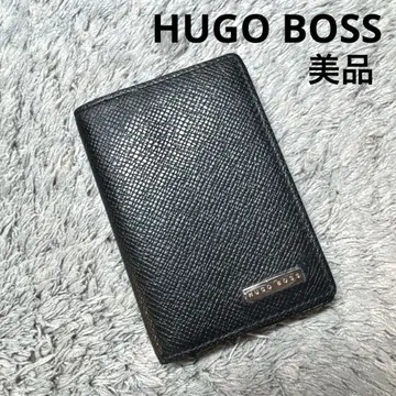 [새상품급] HUGO BOSS 휴고보스 명함지갑 카드 케이스 가죽 블랙