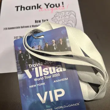TravisJapan 월드 투어 메시지 카드 VIP 패스 세트