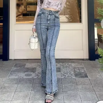 Cheri mi 슬림 레그 스트레치 플레어 데님