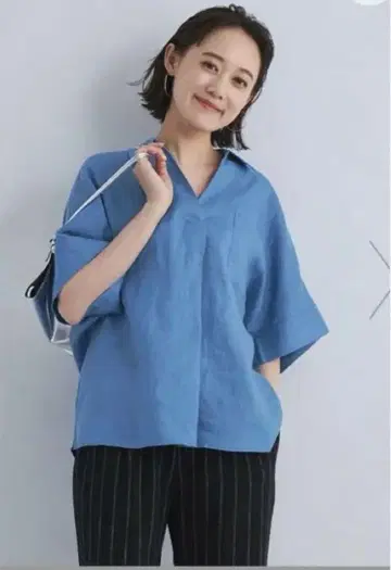 미사용 새상품 그린 라벨 릴랙싱 프렌치 린넨 스키퍼 셔츠