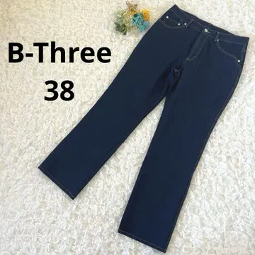 B3 비쓰리 스트레이트 데님 스트레치 (신축성) 얇은 블루 38
