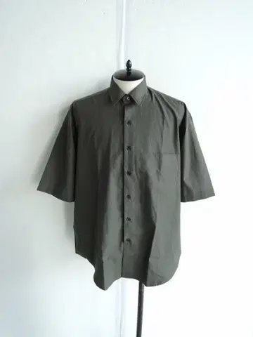 AURALEE twill half sleeved big shirt