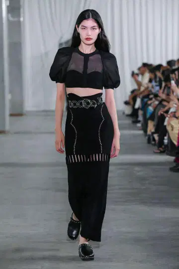 FETICO MESH KNIT MAXI SKIRT