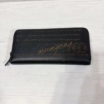 [새상품] 이탈리아 가죽 천연 가죽 장지갑 캘리그라피 풀레더 블랙