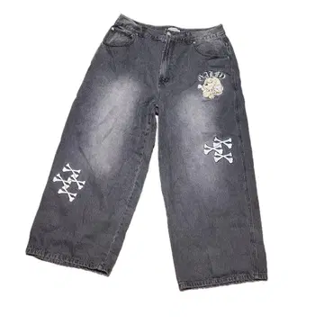 GALFY 크로스본 프린트 데님 팬츠 2XL