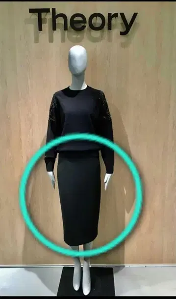 Theory 띠어리 스커트 DRY JERSEY LIJNEK 블랙