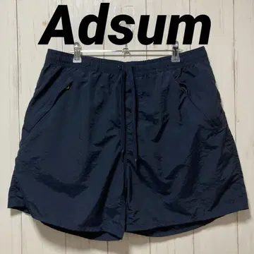 Adsum 나일론 하프 팬츠 숏 팬츠 사이드 지퍼 포켓