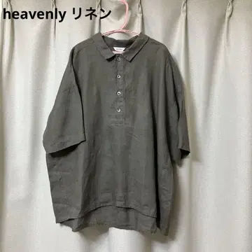 heavenly 린넨 셔츠 블라우스 카키