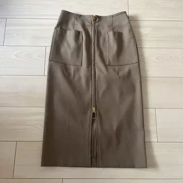 Noble T/C 더블 크로스 후프 지퍼 타이트 스커트