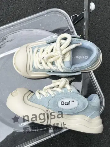 OCAI SMILE CANVAS SNEAKER 블루 스마일 스니커즈 39