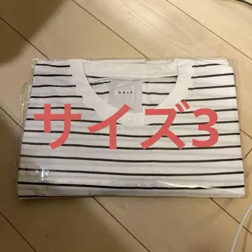 KAJA HIGH GAUGE BORDER POCKET TEE ovy