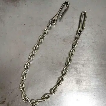 백동 S자 고리 10mm 지갑 체인 빈티지 브라스 실버