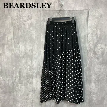 새상품 BEARDSLEY 도트 패치워크 롱 스커트