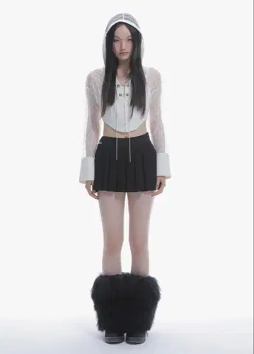 더레드스레드 S 링 플리츠 스커트 풀 S