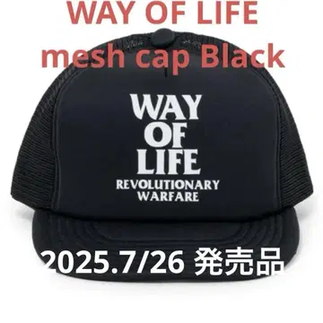 RATS 메쉬 캡 "WAY OF LIFE" 블랙