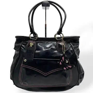 새상품급 ANNASUI 안나수이 핸드백 에나멜 토트백 블랙