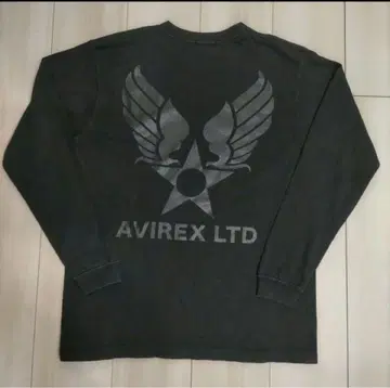 일본제 AVIREX 블랙 긴팔 티셔츠 M 사이즈