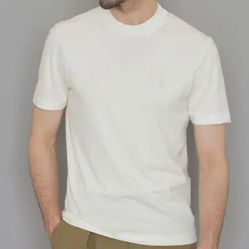 미사용 새상품 매킨토시 런던 울 반팔 티셔츠 L 화이트