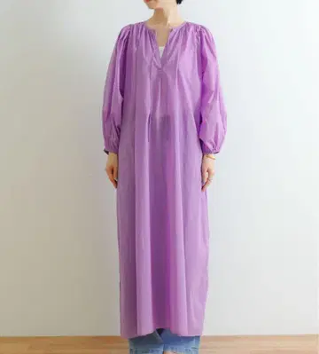 어반 리서치 코튼 보일 턱 개더 카프탄 원피스