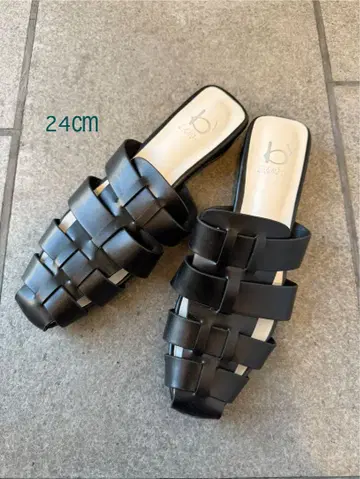 키다리 아저씨 블랙 샌들 24cm