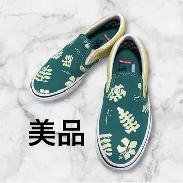[ VANS ] US 기획 클래식 슬립온 알로하 하이비스커스 23.5