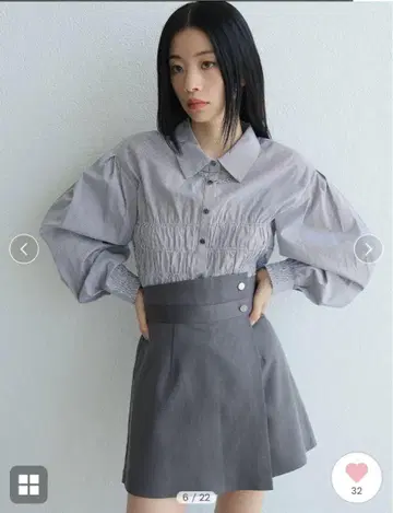 LADYMADE / 레디메이드 블라우스 셔링 셔츠