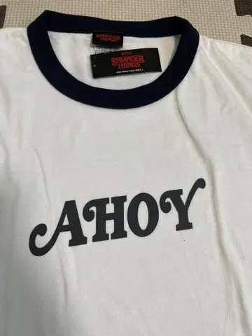 SHOY 기묘한 이야기 링거 L 반팔 셔츠 화이트