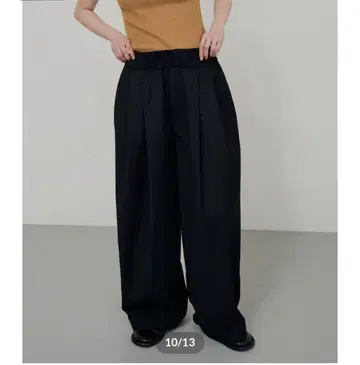 lit Waist Docking Easy Pants 블랙 사이즈 38