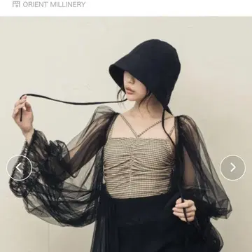 ORIENT MILLINERY 블랙 버킷 햇