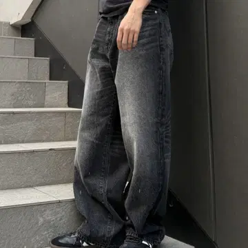 EDWIN 에드윈 와이드 스트레이트 데님 팬츠 배기진