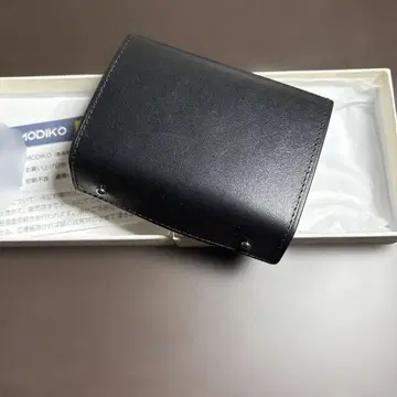 MODIKO 도치기 가죽 두겹 지갑 컴팩트 블루