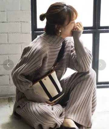 탑카피 TOPKAPI [오야마다 사오리 콜라보] 버킷 백 S 핸들 없음