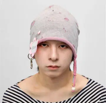 isecai 비니 핑크 그레이