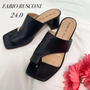 정가 3만 FABIO RUSCONI 청키힐 스퀘어토 샌들 24