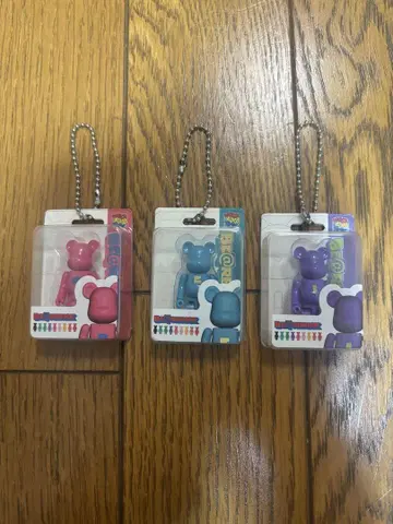 BE@RBRICK 베어브릭 가챠가챠 핑크 블루 퍼플 3개