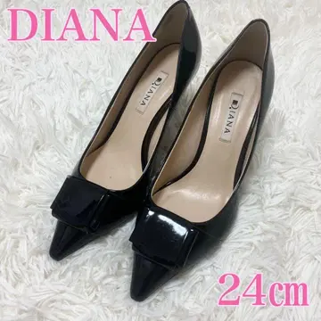 컨디션 최상] 다이애나 DIANA 펌프스 하이힐 리본 24cm 블랙