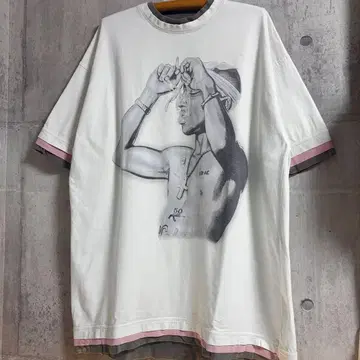 진품! 90년대~00년대 2Pac 페이크 레이어드 티셔츠
