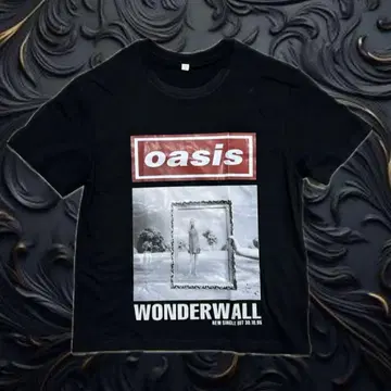 oasis 오아시스 밴드 티셔츠 심플 밴드 티셔츠