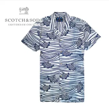 SCOTCH&SODA 스카치 앤 소다 남성용 반팔 셔츠 알로하 올 패턴