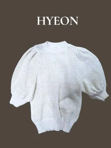 HYEON 헤욘 애플파이 니트 베이지 라메