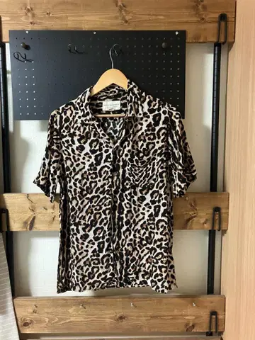 DENIM & SUPPLY 레오파드 무늬 반팔 셔츠 S