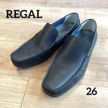 REGAL 블랙 가죽 신발 슬립온 56HR AF 26